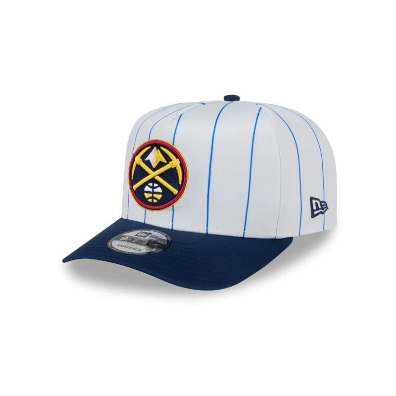 Denver Nuggets Satin Pinstripe 9FIFTY A-Frame Snapback Hat sold by New Era
