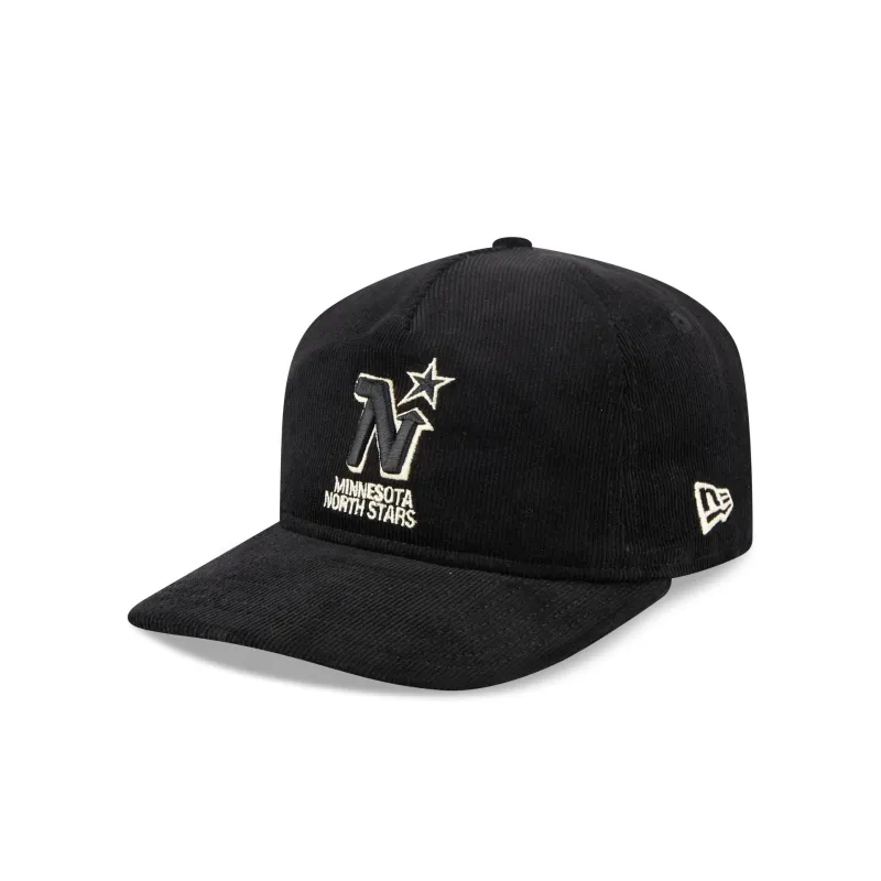 Minnesota North Stars Nostalgic Black Corduroy 19TWENTY Adjustable Hat sold by New Era