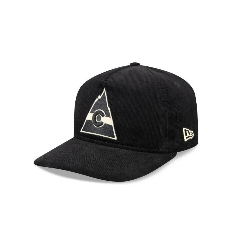 Colorado Rockies Nostalgic Black Corduroy 19TWENTY Adjustable Hat sold by New Era