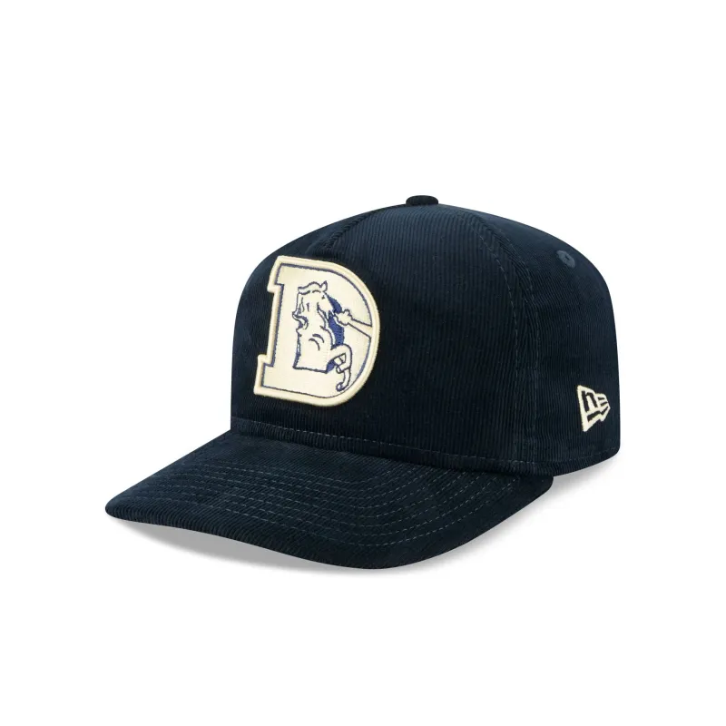 Denver Broncos Nostalgic Navy Corduroy 19TWENTY Adjustable Hat sold by New Era