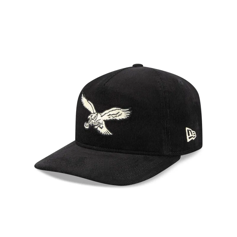Philadelphia Eagles Nostalgic Black Corduroy 19TWENTY Adjustable Hat sold by New Era