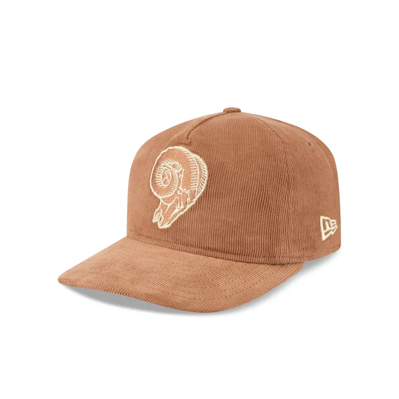 Los Angeles Rams Nostalgic Brown Corduroy 19TWENTY Adjustable Hat sold by New Era