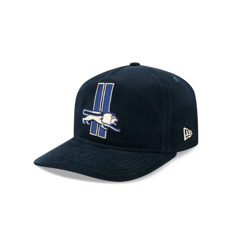 Detroit Lions Nostalgic Navy Corduroy 19TWENTY Adjustable Hat sold by New Era