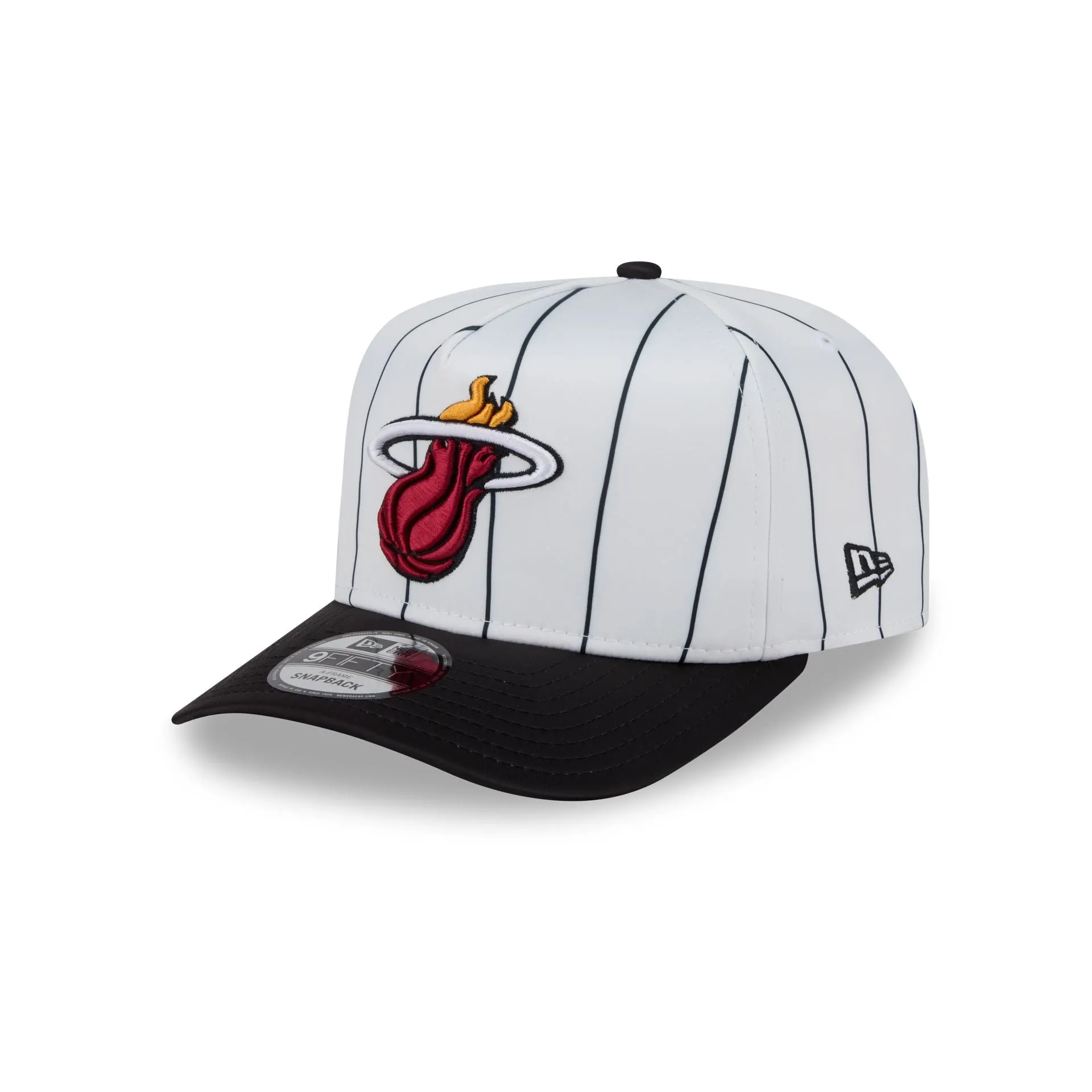 Miami Heat Satin Pinstripe 9FIFTY A-Frame Snapback Hat sold by New Era