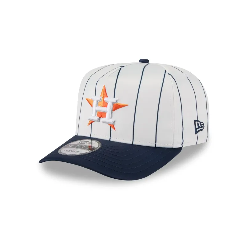 Houston Astros Satin Pinstripe 9FIFTY A-Frame Snapback Hat sold by New Era