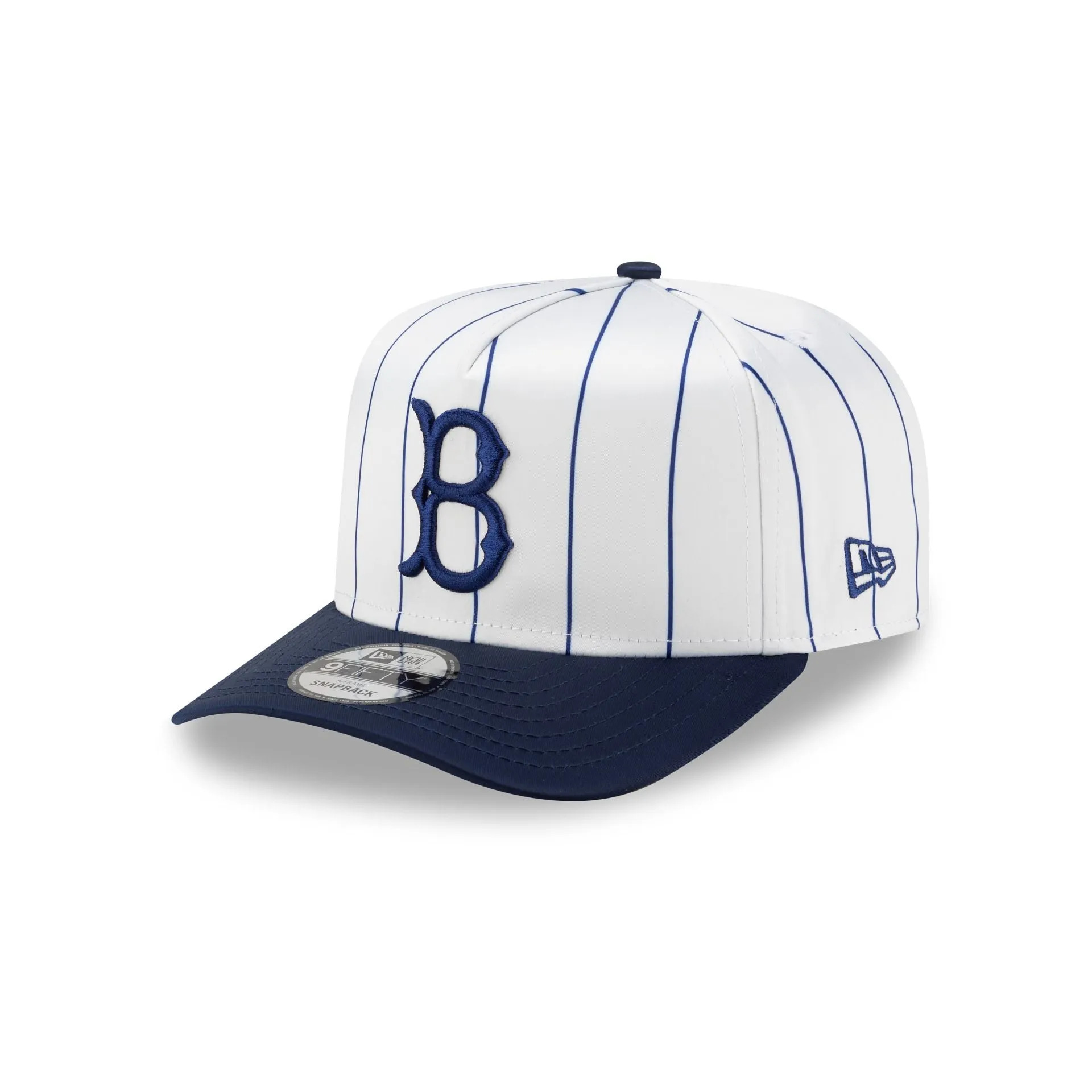 Brooklyn Dodgers Satin Pinstripe 9FIFTY A-Frame Snapback Hat sold by New Era