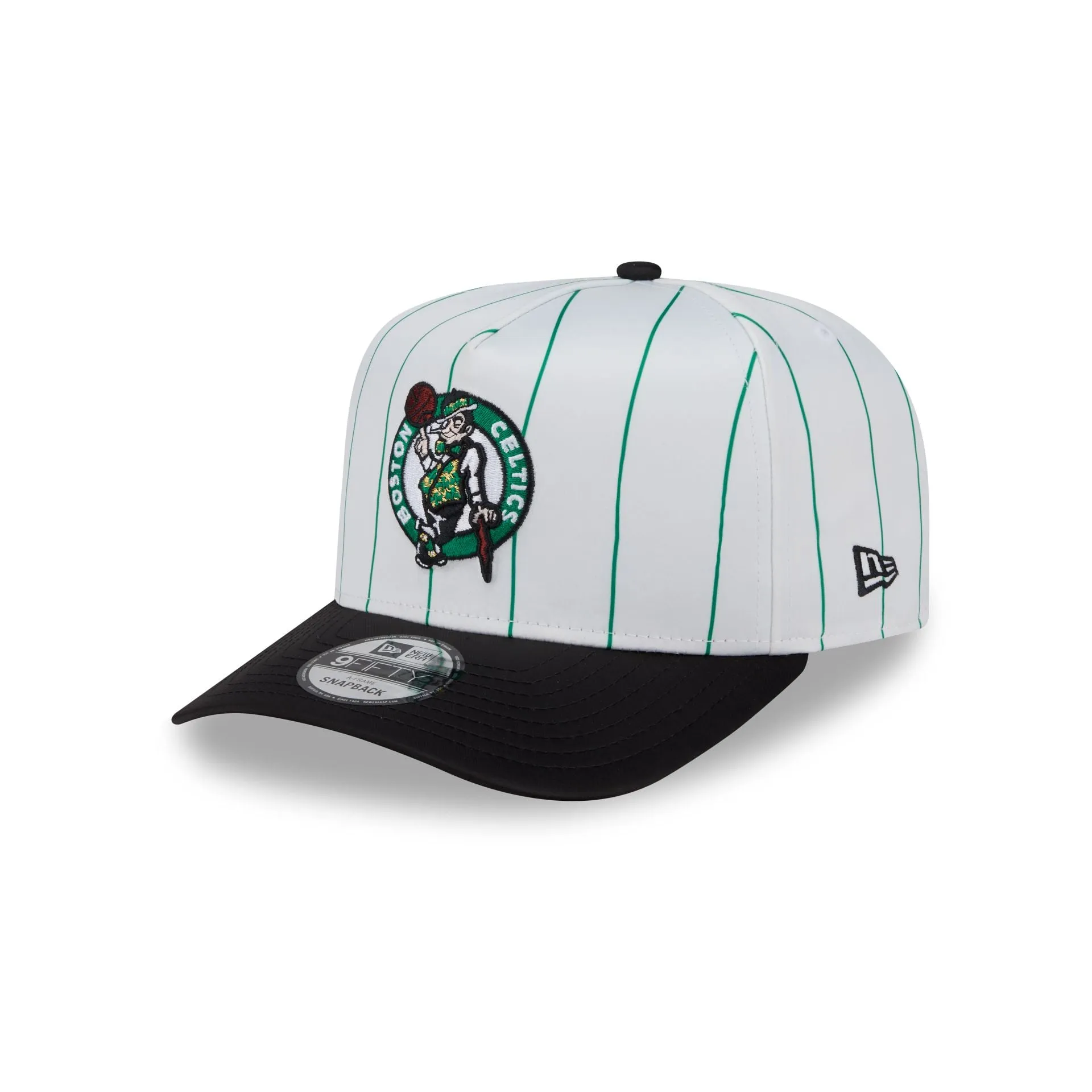 Boston Celtics Satin Pinstripe 9FIFTY A-Frame Snapback Hat sold by New Era