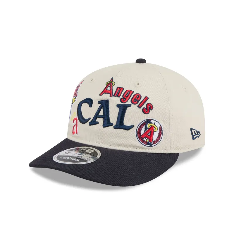 Los Angeles Angels Scattered Patches Retro Crown 9FIFTY Snapback Hat sold by New Era