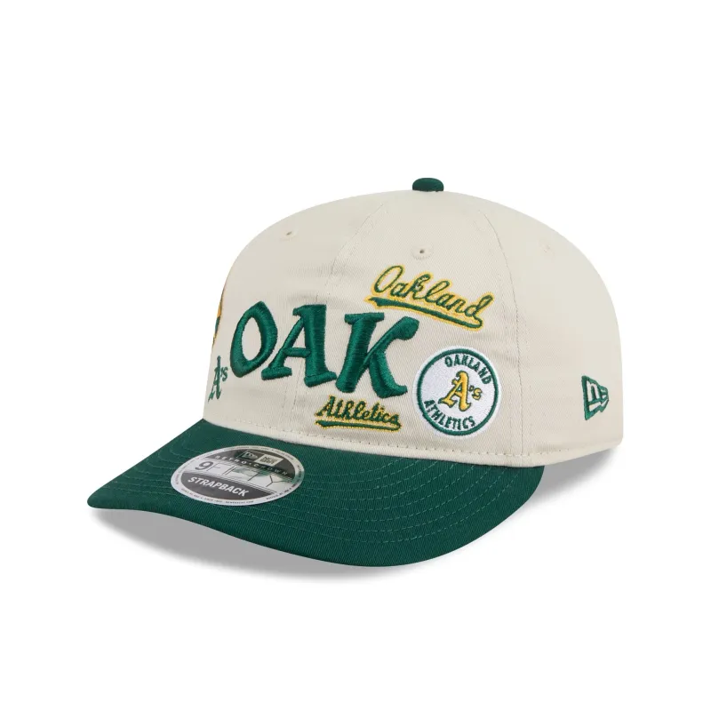 Athletics Scattered Patches Retro Crown 9FIFTY Snapback Hat sold by New Era