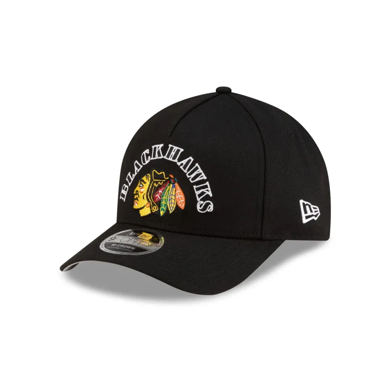 Chicago Blackhawks Retro Arch 9FORTY M-Crown A-Frame Snapback Hat sold by New Era