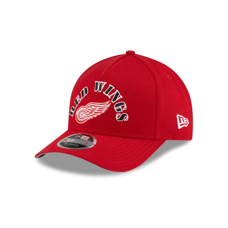 Detroit Red Wings Retro Arch 9FORTY M-Crown A-Frame Snapback Hat sold by New Era