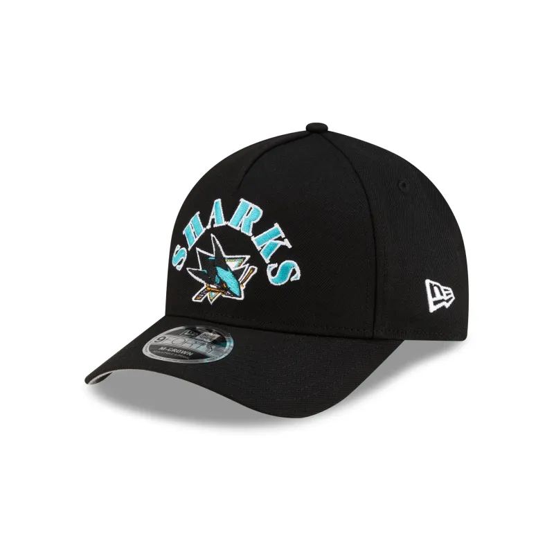 San Jose Sharks Retro Arch 9FORTY M-Crown A-Frame Snapback Hat sold by New Era