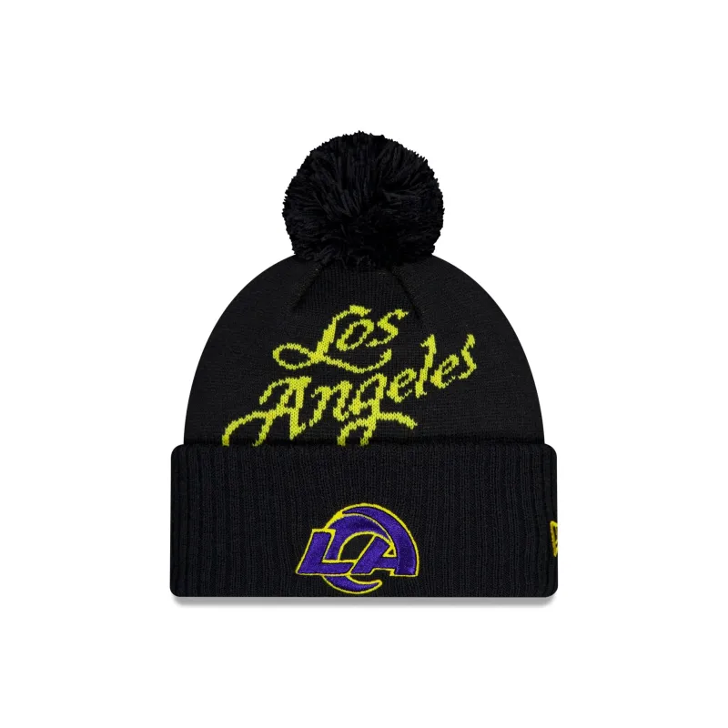 Los Angeles Rams 2025 NFL Rivalries Pom Knit Hat sold by New Era