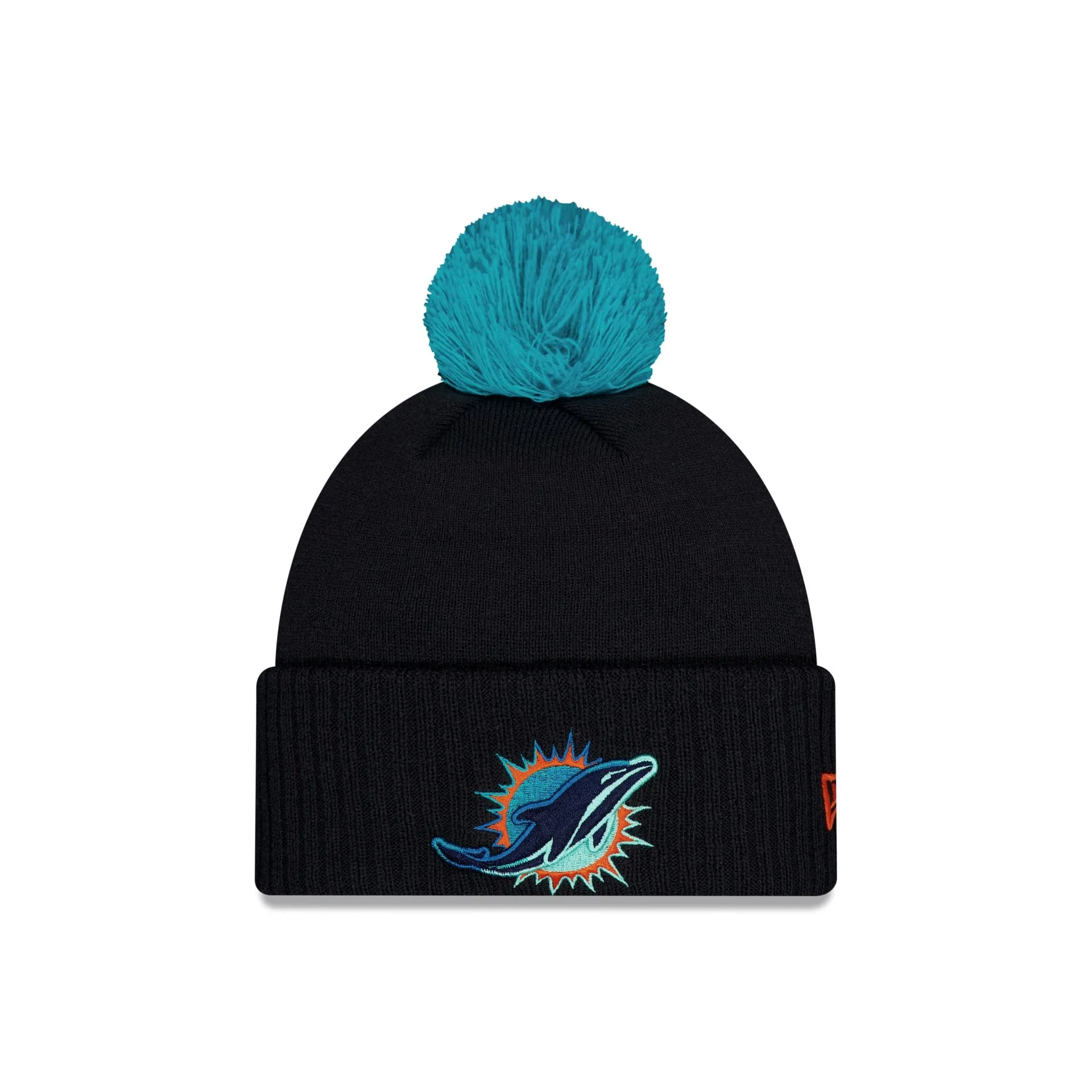 Miami Dolphins 2025 NFL Rivalries Pom Knit Hat sold by New Era