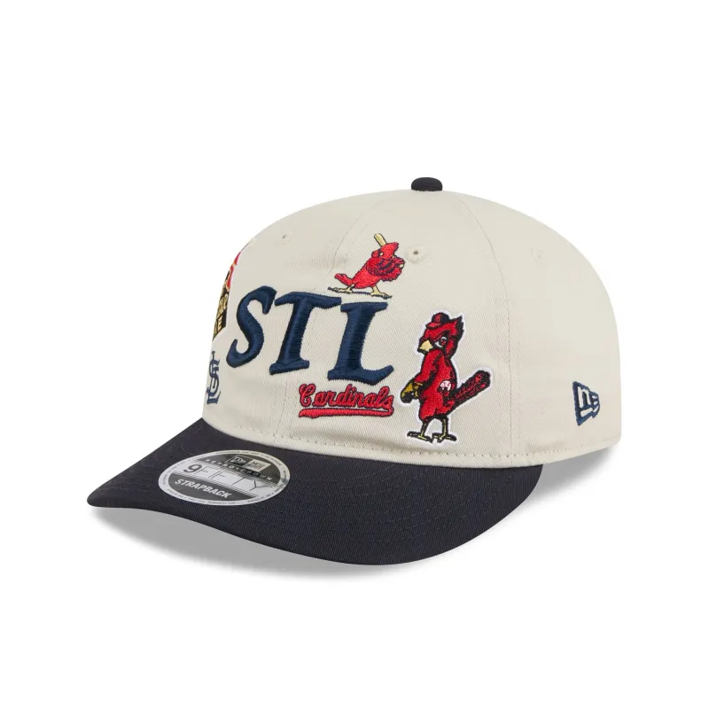 St. Louis Cardinals Scattered Patches Retro Crown 9FIFTY Snapback Hat sold by New Era