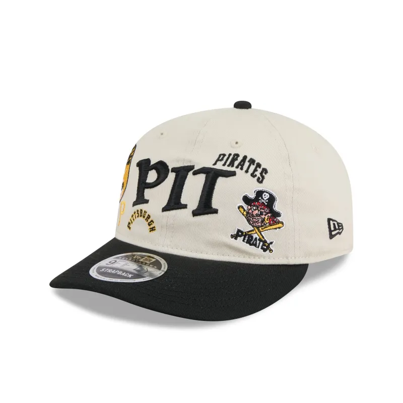 Pittsburgh Pirates Scattered Patches Retro Crown 9FIFTY Snapback Hat sold by New Era