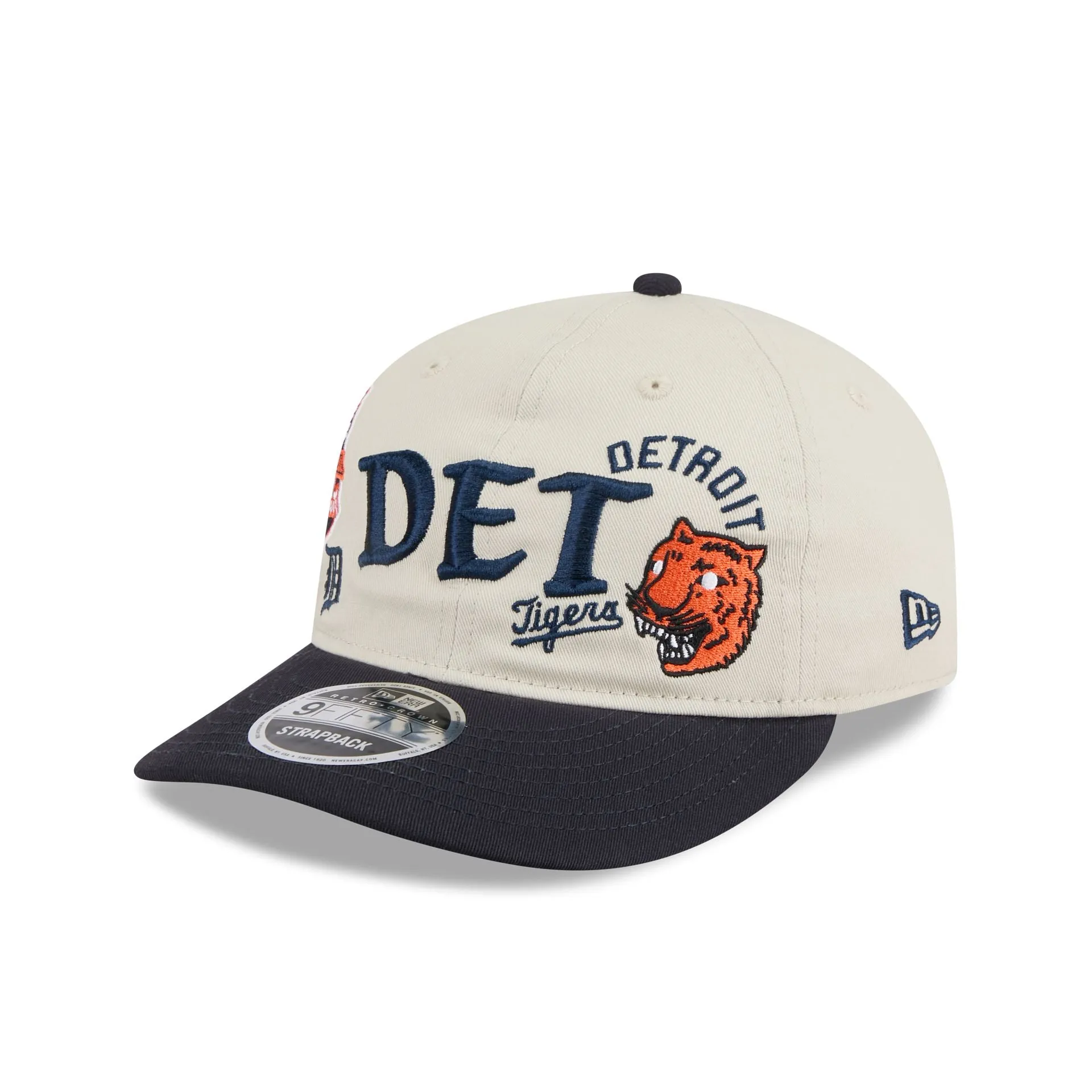 Detroit Tigers Scattered Patches Retro Crown 9FIFTY Snapback Hat sold by New Era