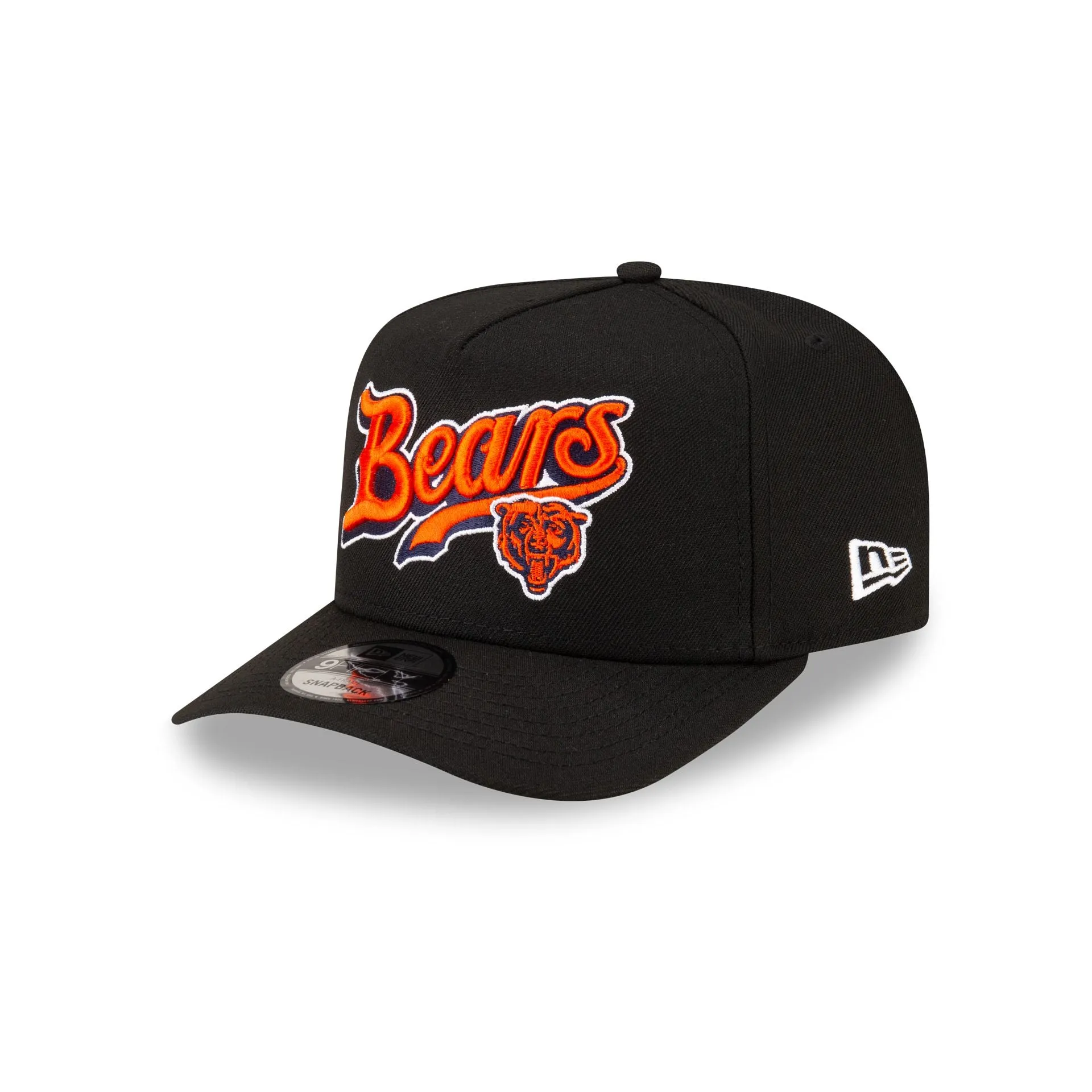 Born x Raised x Chicago Bears Script Black 9FIFTY A-Frame Snapback Hat sold by New Era