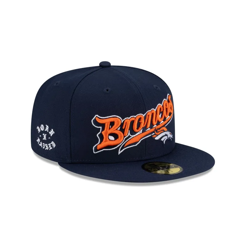 Born x Raised x Denver Broncos Script 59FIFTY Fitted Hat sold by New Era