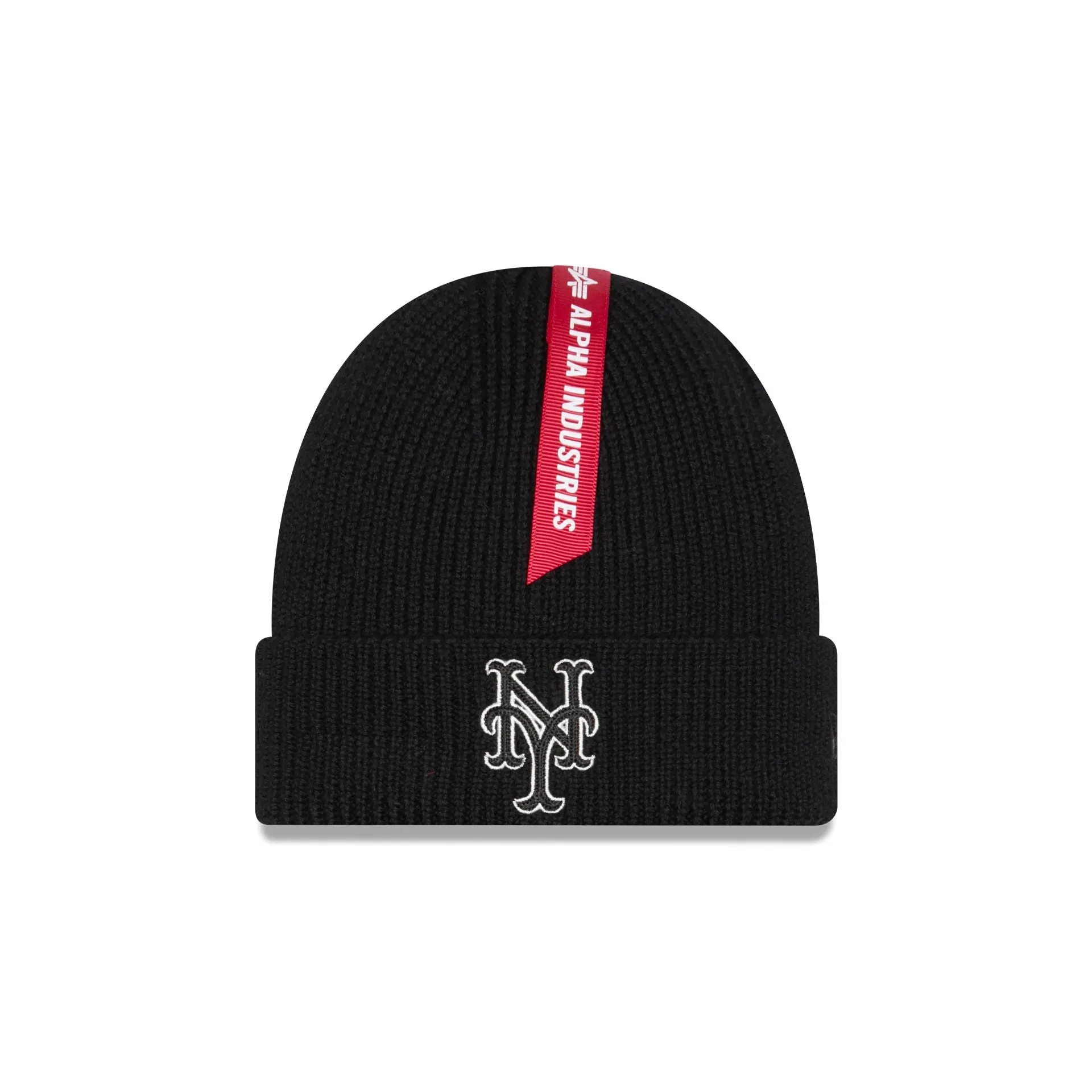 Alpha Industries x New York Mets Black Cuff Knit Hat sold by New Era