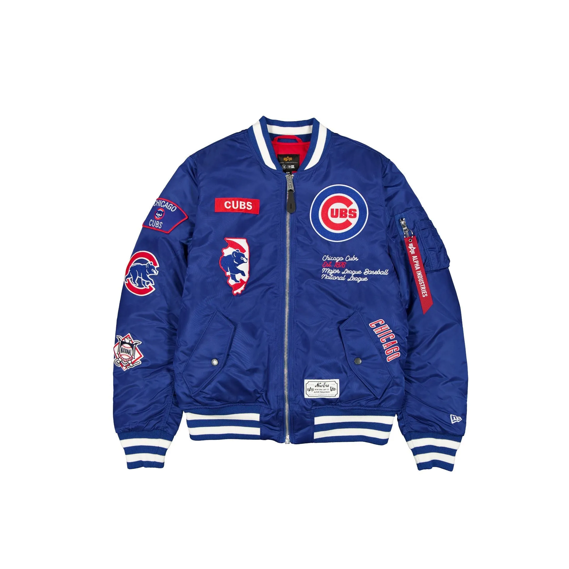 Alpha Industries x Chicago Cubs Blue MA-1 Bomber Jacket sold by New Era