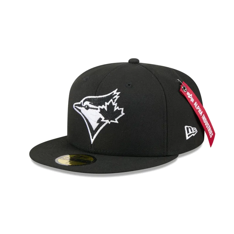 Alpha Industries x Toronto Blue Jays Black 59FIFTY Fitted Hat sold by New Era