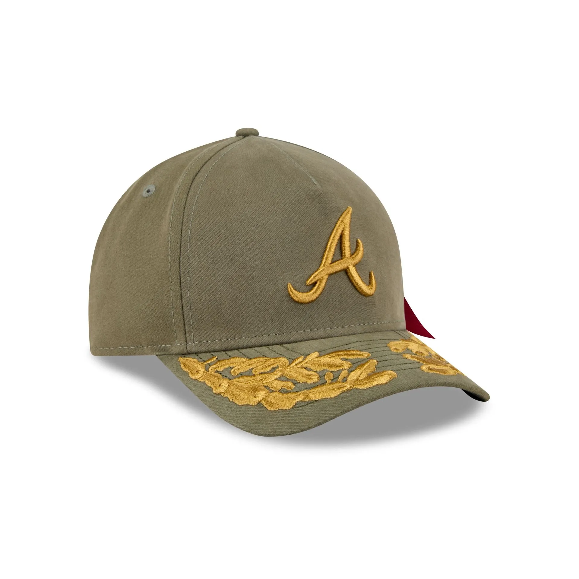 Alpha Industries x Atlanta Braves Olive Green 9FORTY M-Crown A-Frame Snapback Hat sold by New Era product image thumbnail 3
