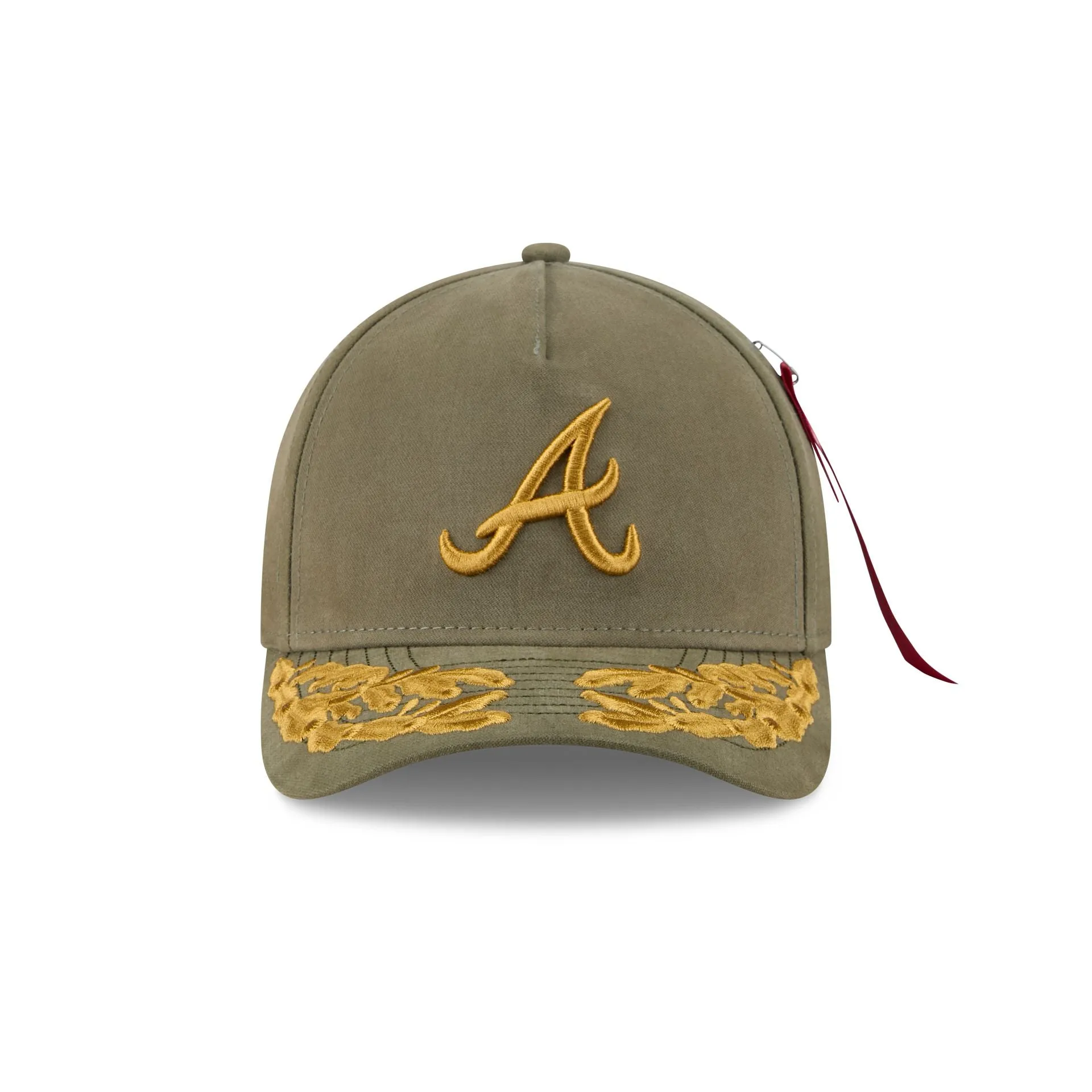 Alpha Industries x Atlanta Braves Olive Green 9FORTY M-Crown A-Frame Snapback Hat sold by New Era product image thumbnail 2