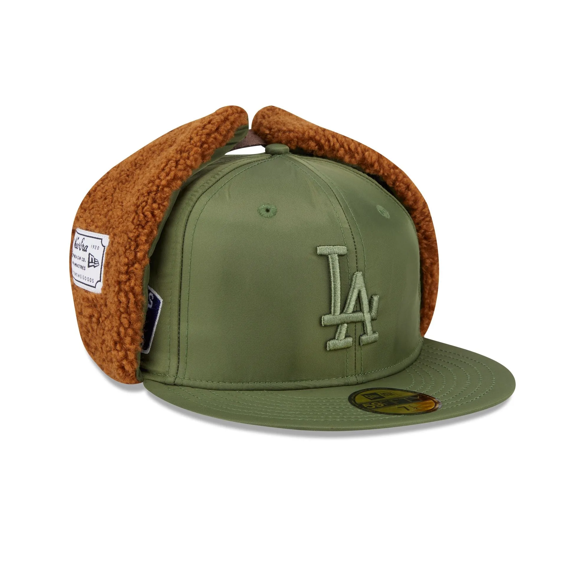 Alpha Industries x Los Angeles Dodgers Olive Green Dog Ear 59FIFTY Fitted Hat sold by New Era product image thumbnail 3