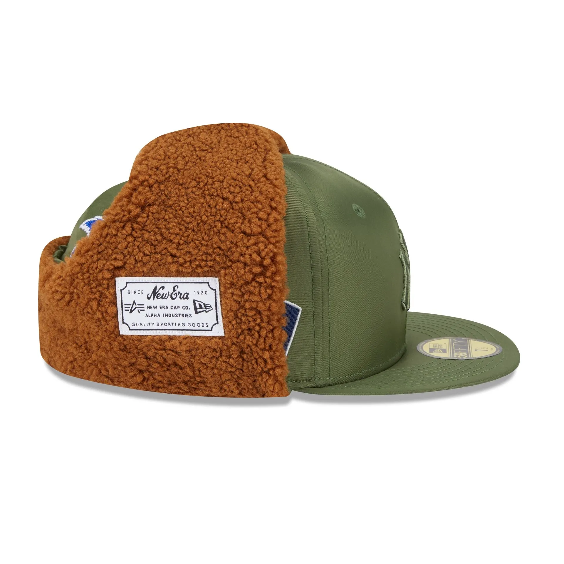 Alpha Industries x New York Yankees Olive Green Dog Ear 59FIFTY Fitted Hat sold by New Era product image thumbnail 5