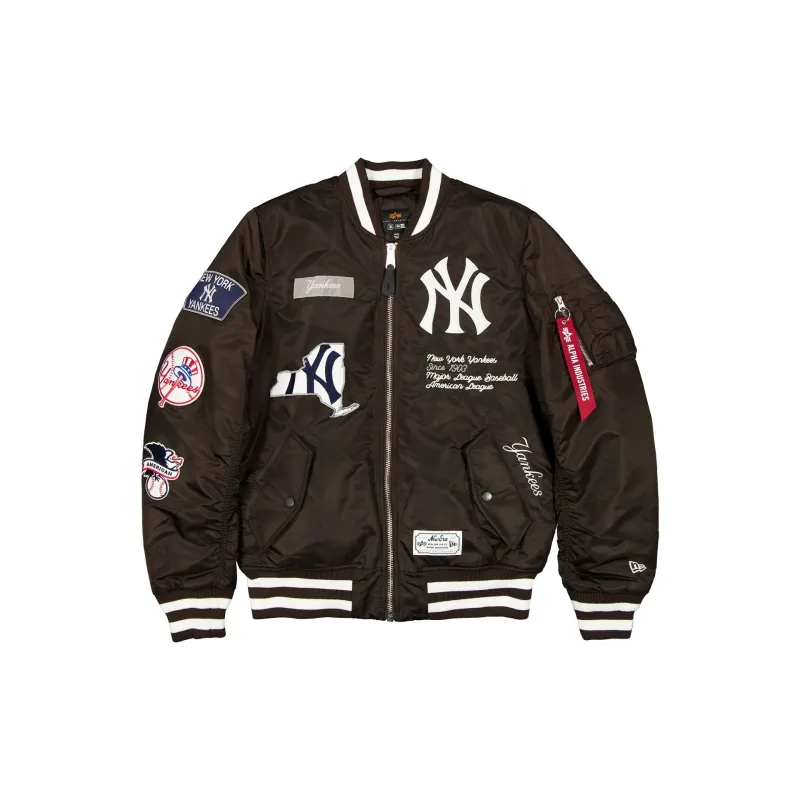Alpha Industries x New York Yankees Brown MA-1 Bomber Jacket sold by New Era