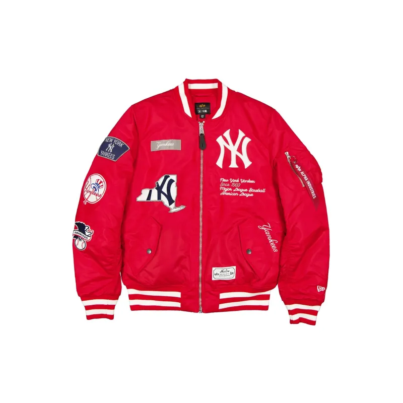Alpha Industries x New York Yankees Red MA-1 Bomber Jacket sold by New Era