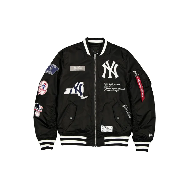 Alpha Industries x New York Yankees Black MA-1 Bomber Jacket sold by New Era