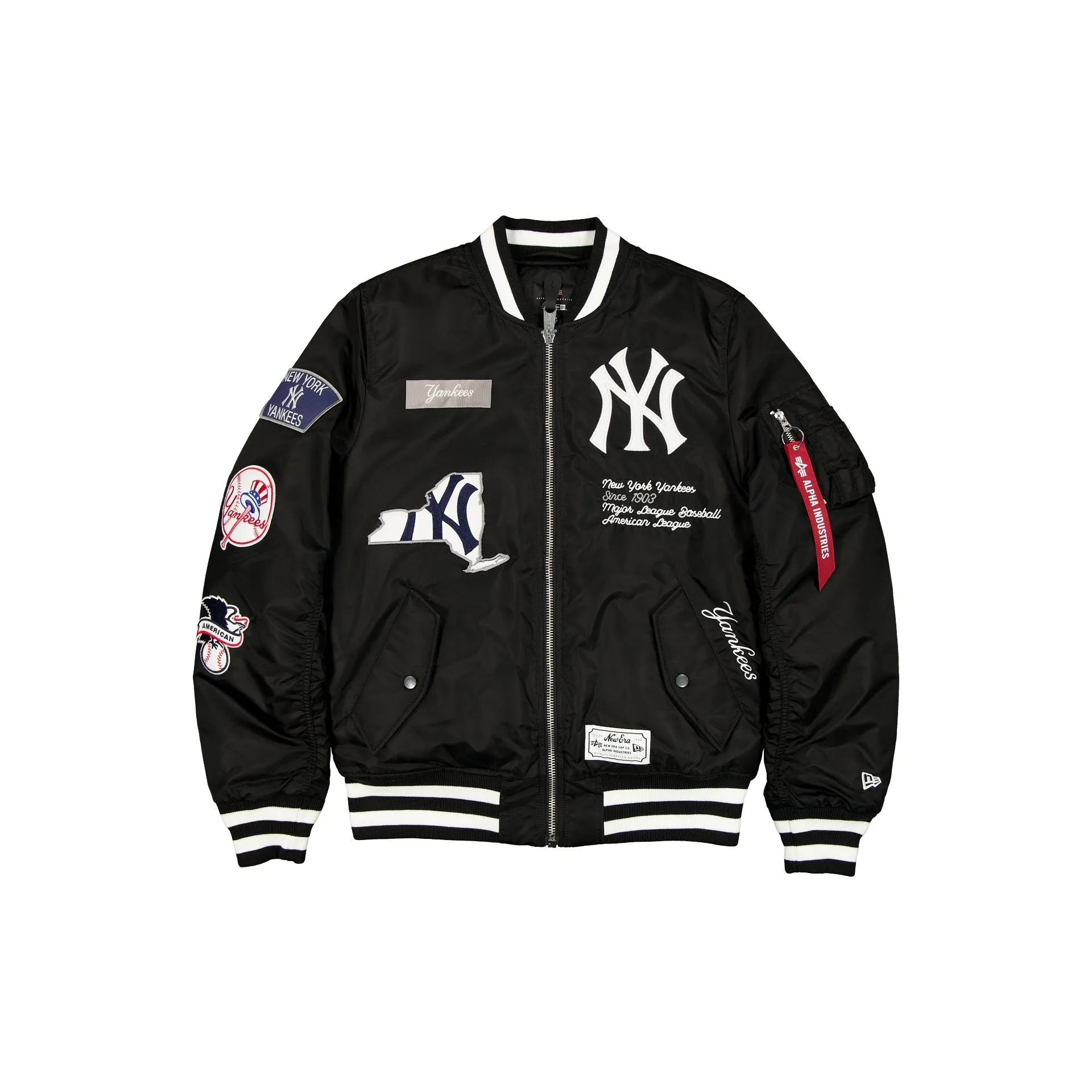 Alpha Industries x New York Yankees Black MA-1 Bomber Jacket sold by New Era