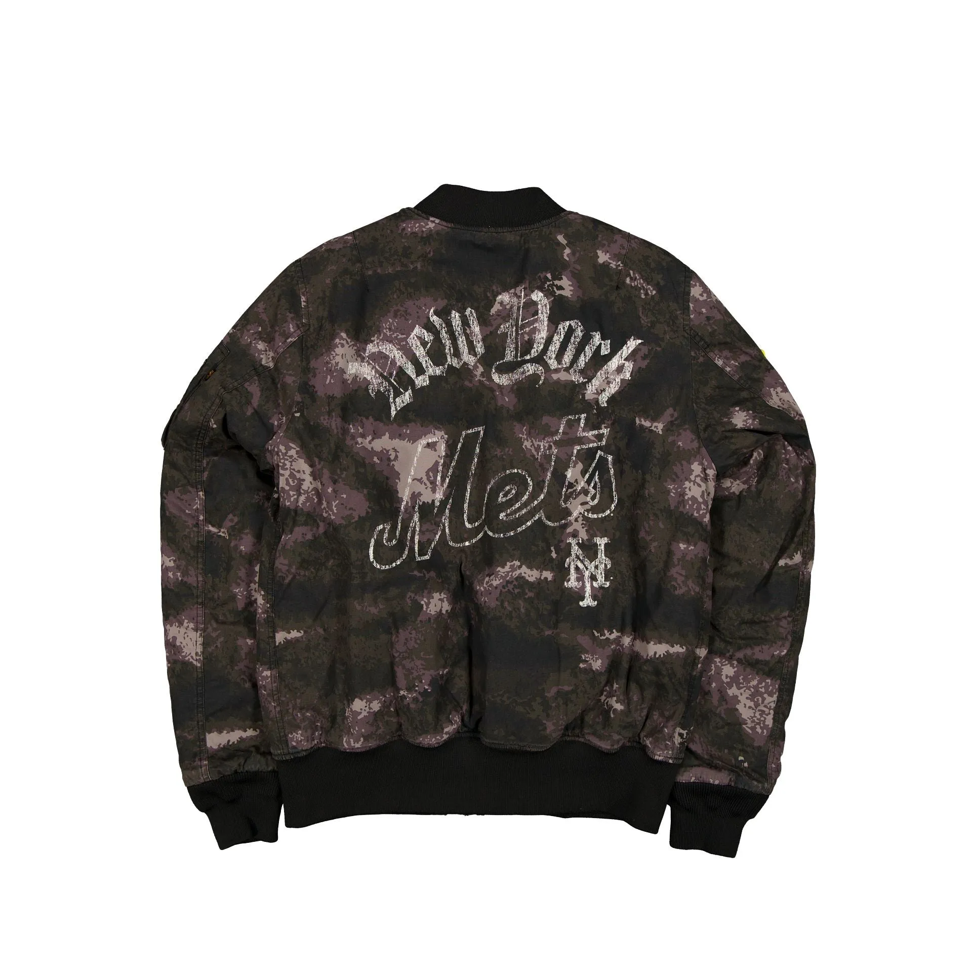 Alpha Industries x New York Mets Black Camo MA-1 Bomber Jacket sold by New Era product image thumbnail 3