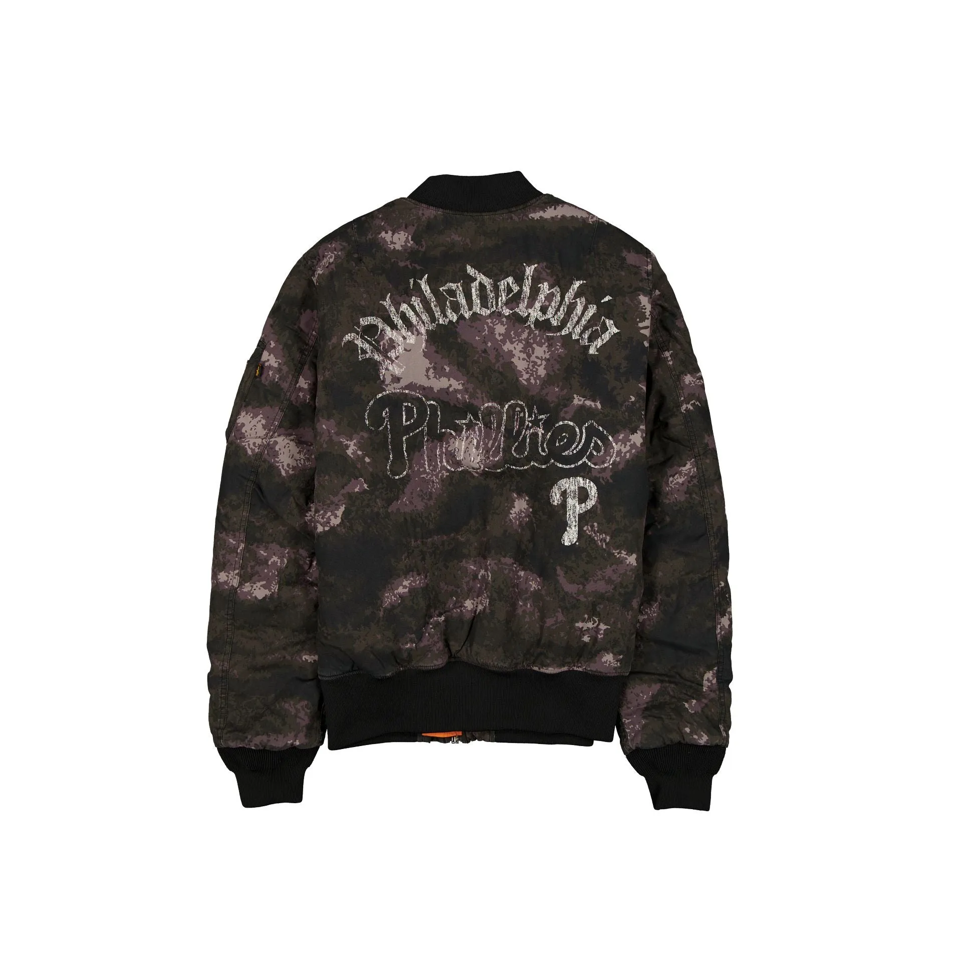 Alpha Industries x Philadelphia Phillies Black Camo MA-1 Bomber Jacket sold by New Era product image thumbnail 3