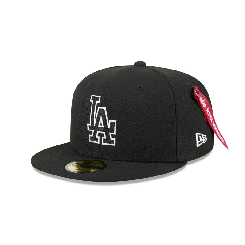 Alpha Industries x Los Angeles Dodgers Black 59FIFTY Fitted Hat sold by New Era