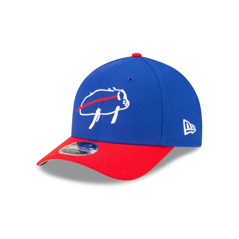 Buffalo Bills Billustration Red Visor 9FORTY M-Crown Snapback Hat sold by New Era