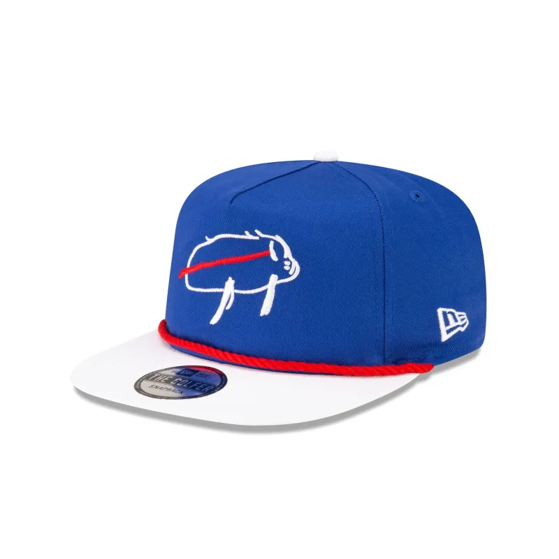 Buffalo Bills Billustration White Visor Golfer Hat sold by New Era