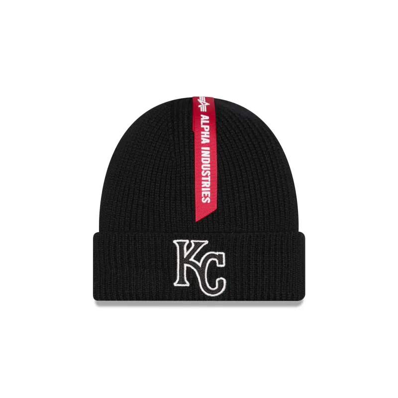 Alpha Industries x Kansas City Royals Black Cuff Knit Hat sold by New Era