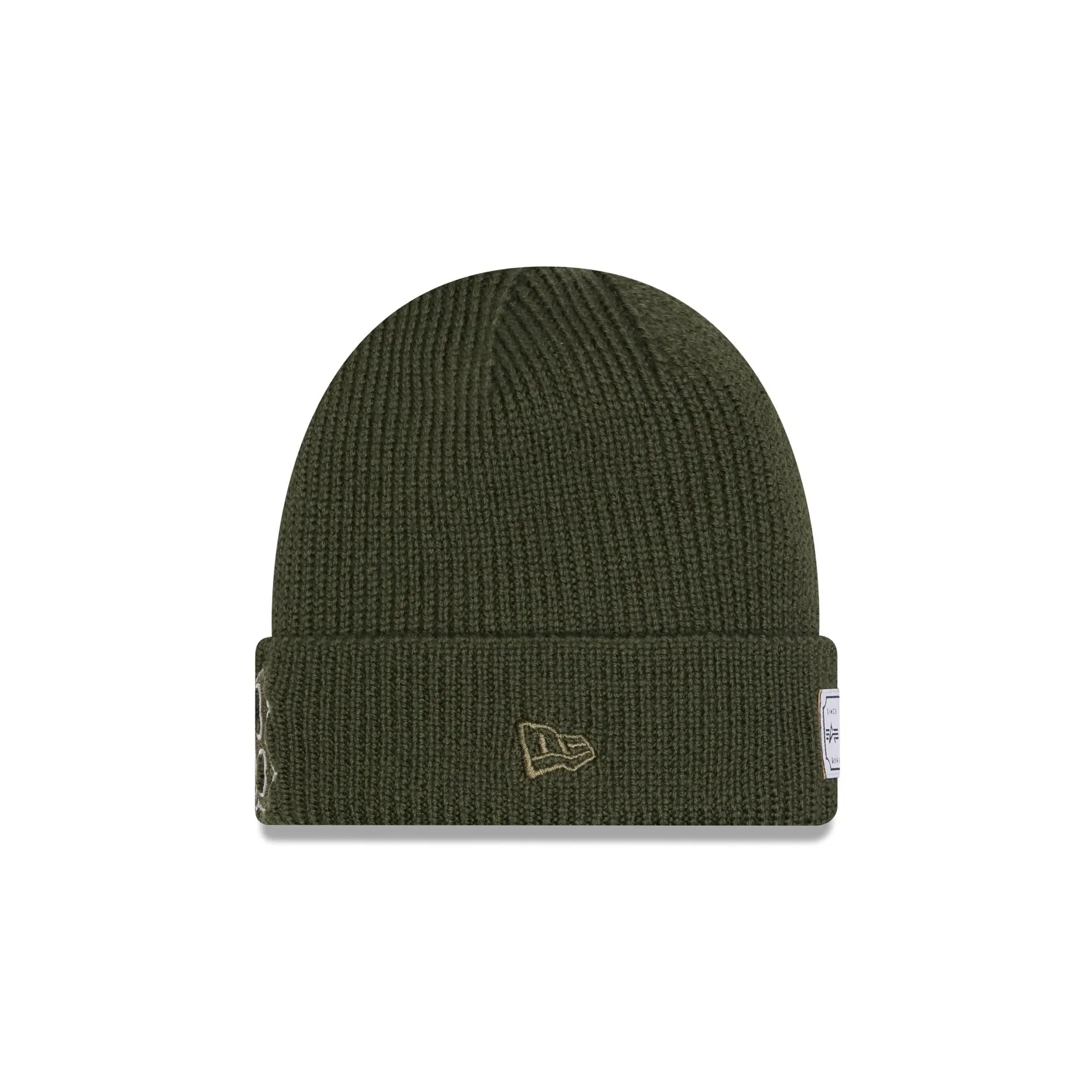 Alpha Industries x Boston Red Sox Olive Green Cuff Knit Hat sold by New Era product image thumbnail 2