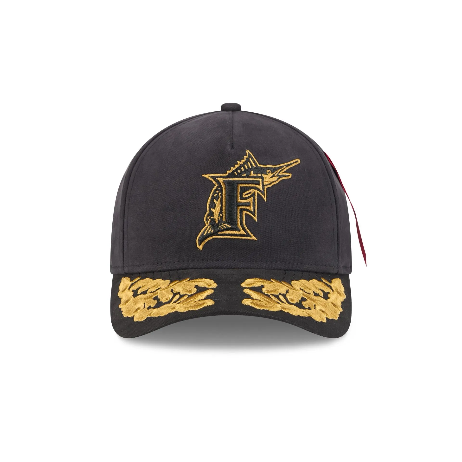 Alpha Industries x Miami Marlins Black 9FORTY M-Crown A-Frame Snapback Hat sold by New Era product image thumbnail 2