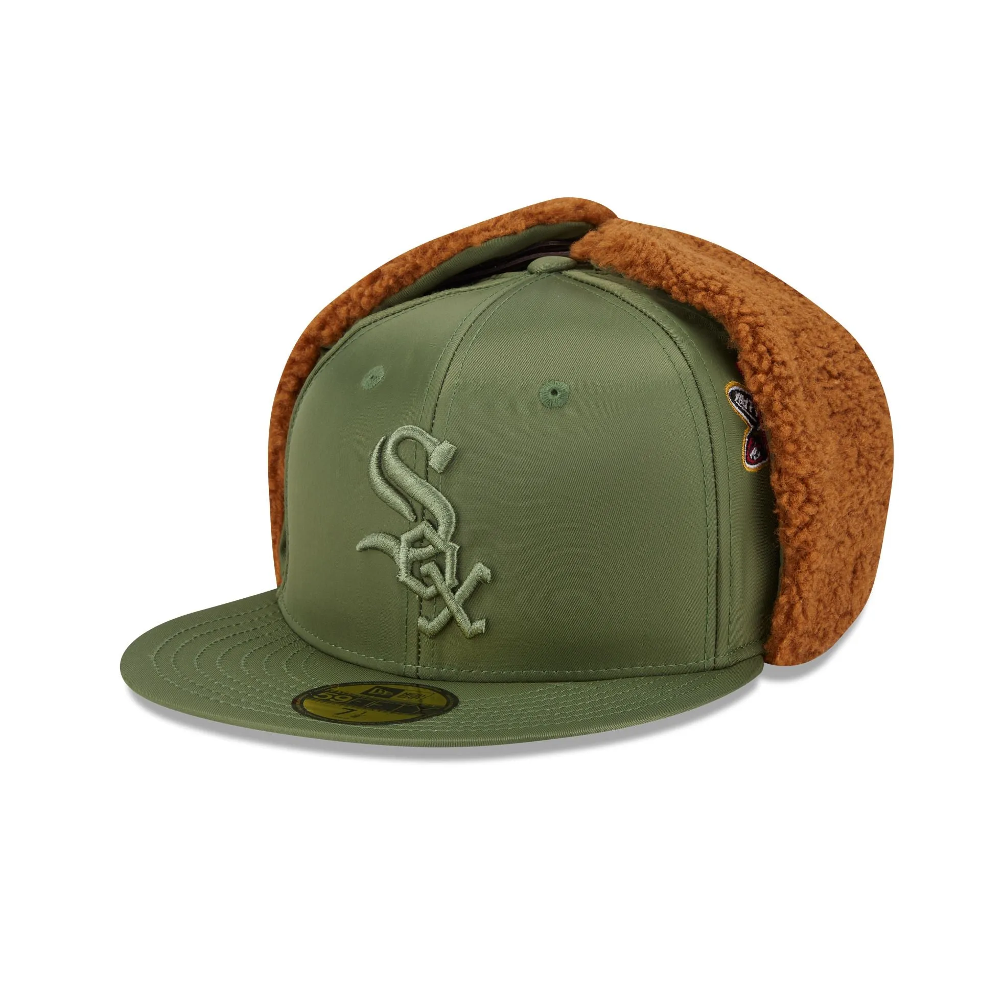 Alpha Industries x Chicago White Sox Olive Green Dog Ear 59FIFTY Fitted Hat sold by New Era