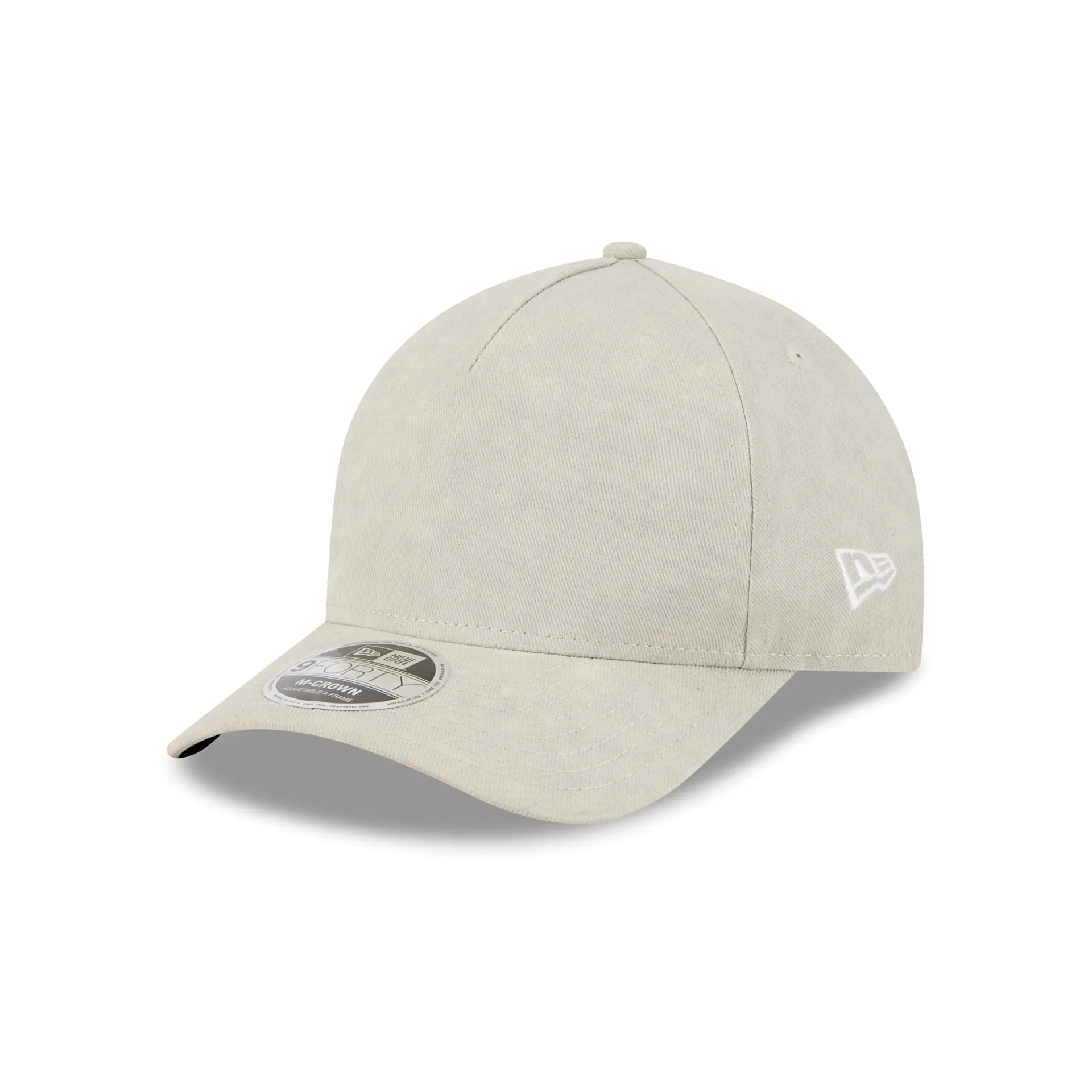 New Era Cap Washed Twill Light Biege 9FORTY M-Crown A-Frame Adjustable Hat sold by New Era