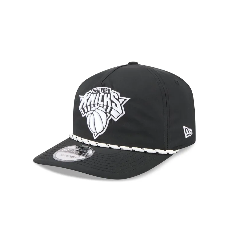 New York Knicks Black and White Rope 19TWENTY Snapback Hat sold by New Era