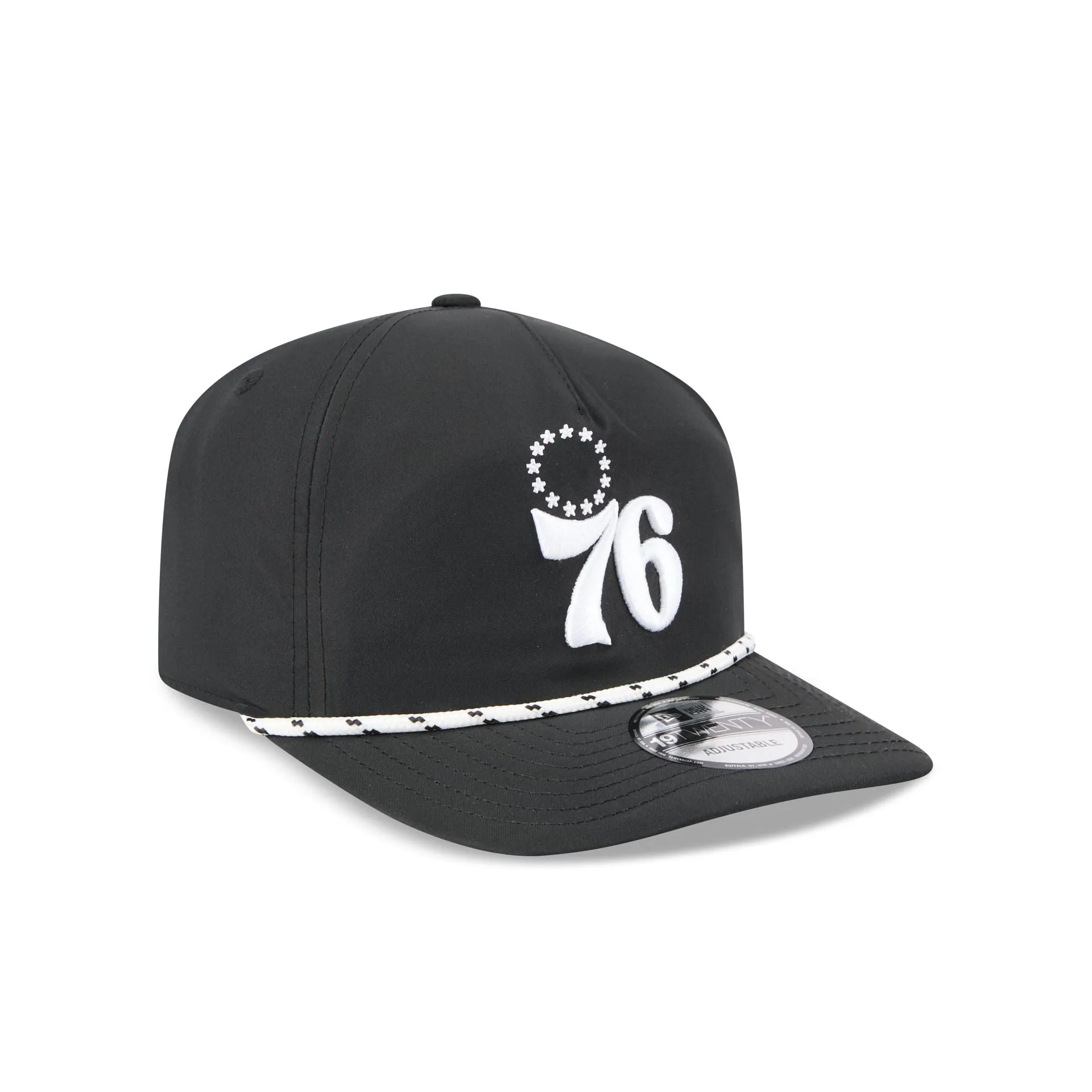 Philadelphia 76ers Black and White Rope 19TWENTY Snapback Hat sold by New Era product image thumbnail 3