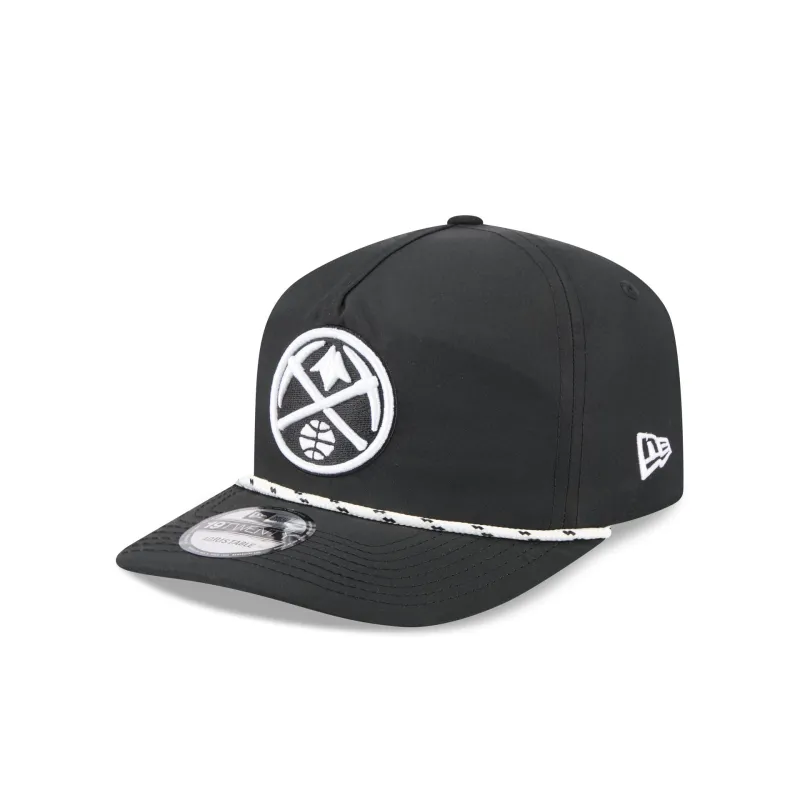 Denver Nuggets Black and White Rope 19TWENTY Snapback Hat sold by New Era