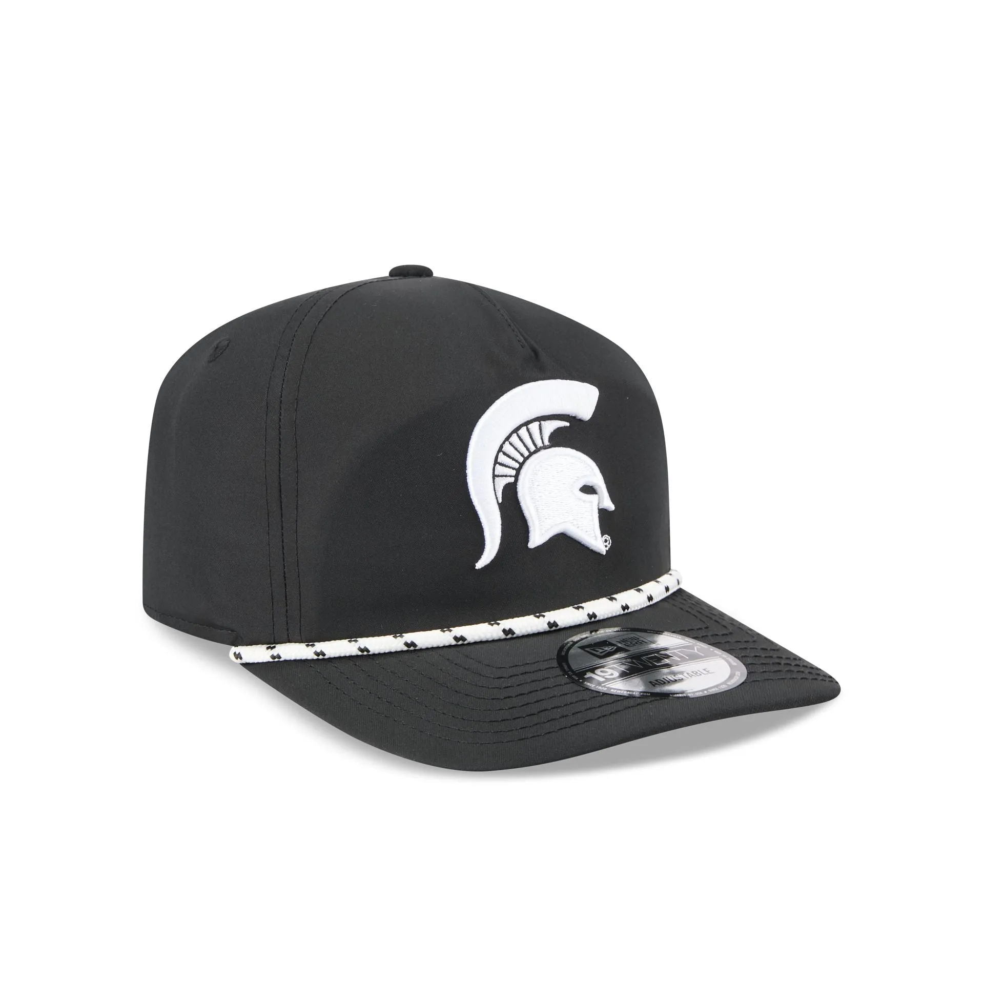 Michigan State Spartans Black and White Rope 19TWENTY Snapback Hat sold by New Era product image thumbnail 3