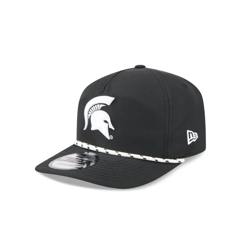 Michigan State Spartans Black and White Rope 19TWENTY Snapback Hat sold by New Era