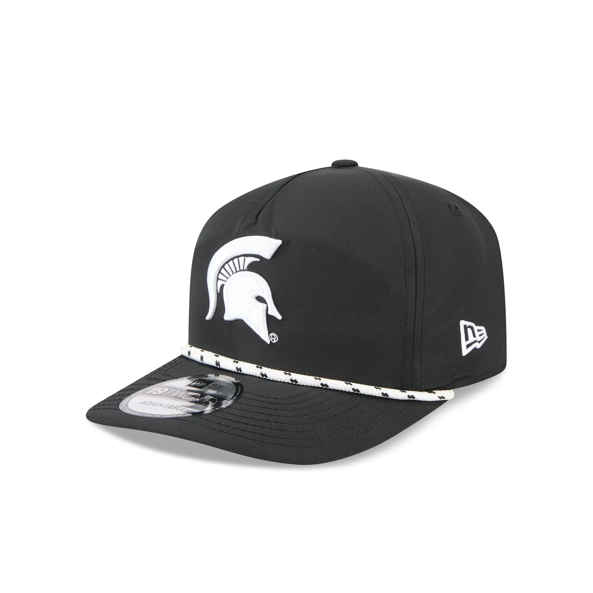 Michigan State Spartans Black and White Rope 19TWENTY Snapback Hat sold by New Era